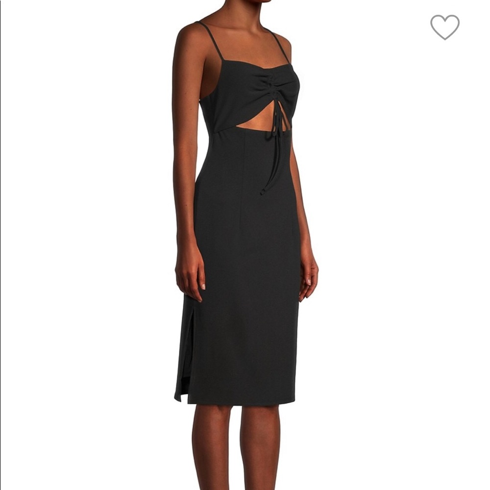 BCBG Knit Cutout Tank Midi Dress - Beautiful, elegant BCBG black dress